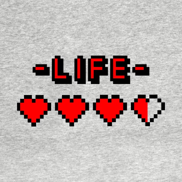 8-bit gamer lifebar by badbugs